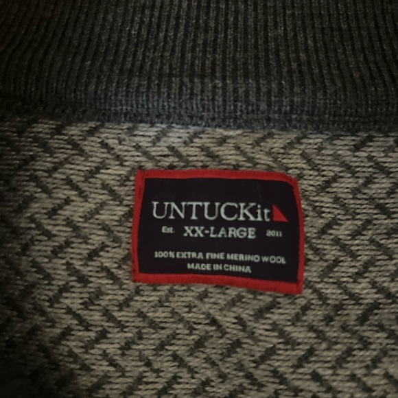 Untuckit Sorensen Men’s 100% Merino Wool Sweater - Picture 6 of 10
